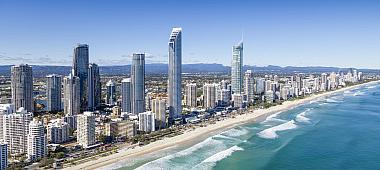 Aerial view of Gold Coast, Queensland, 澳大利亚